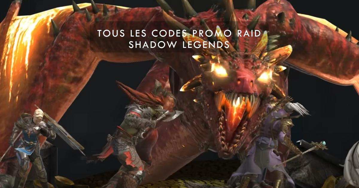 Tous les Codes promo RAID Shadow Legends